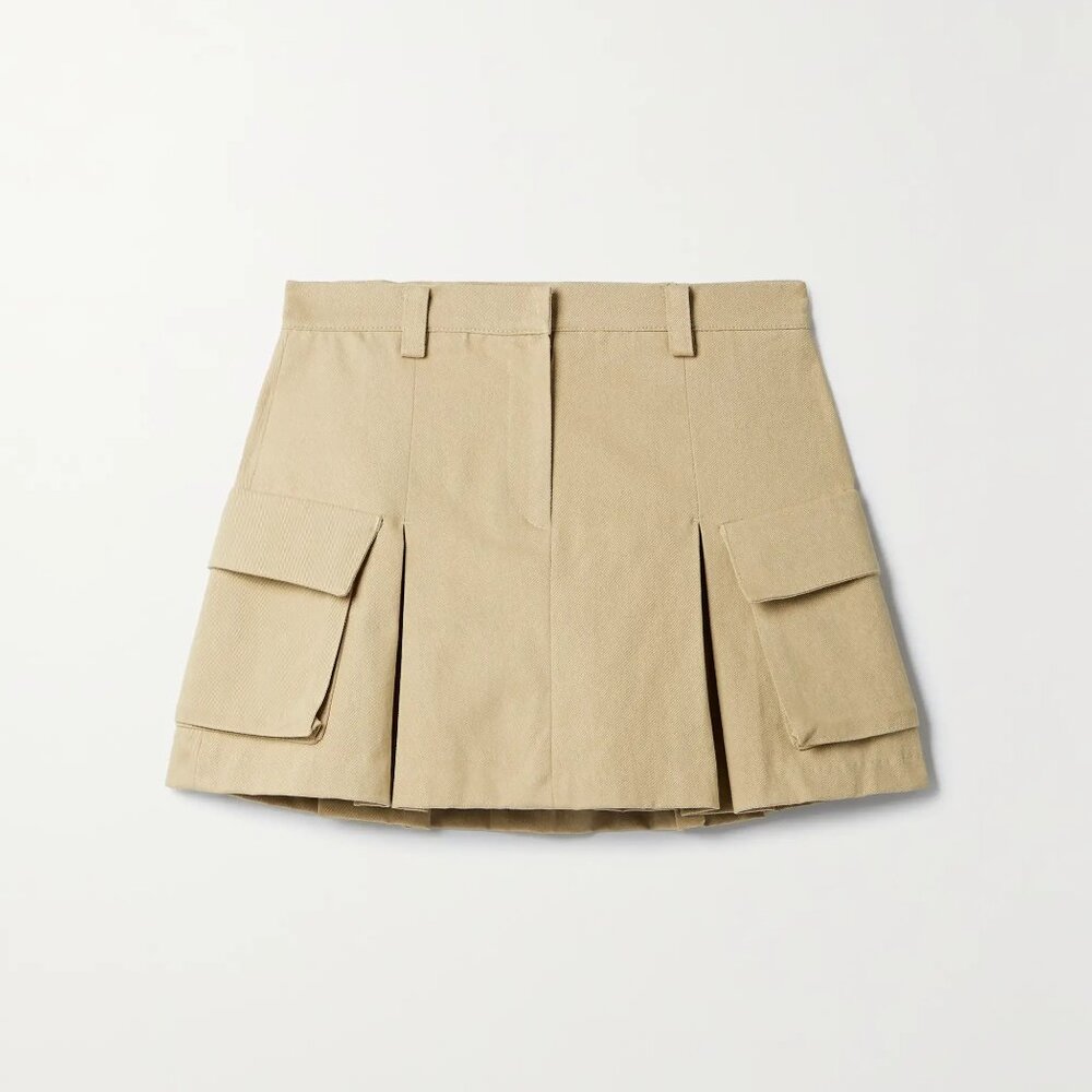Frankie Shop Audrey Cargo Miniskirt in Tan